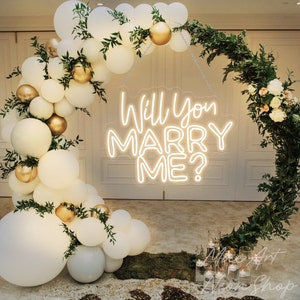 Letrero de neón LED "¿Quieres casarte conmigo?", Letrero de propuesta, Letrero de neón personalizado para boda, Decoración de fondo de boda, Regalo personalizado, Decoración de boda