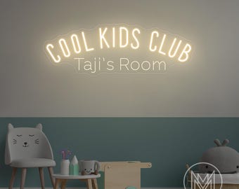 Cool Kids Club Neon Sign Kid's Room Neon Sign Custom Kid's Name Playroom Decor boy/girl Room Decor Gift For Kids Wall Decor Nursery Decor
