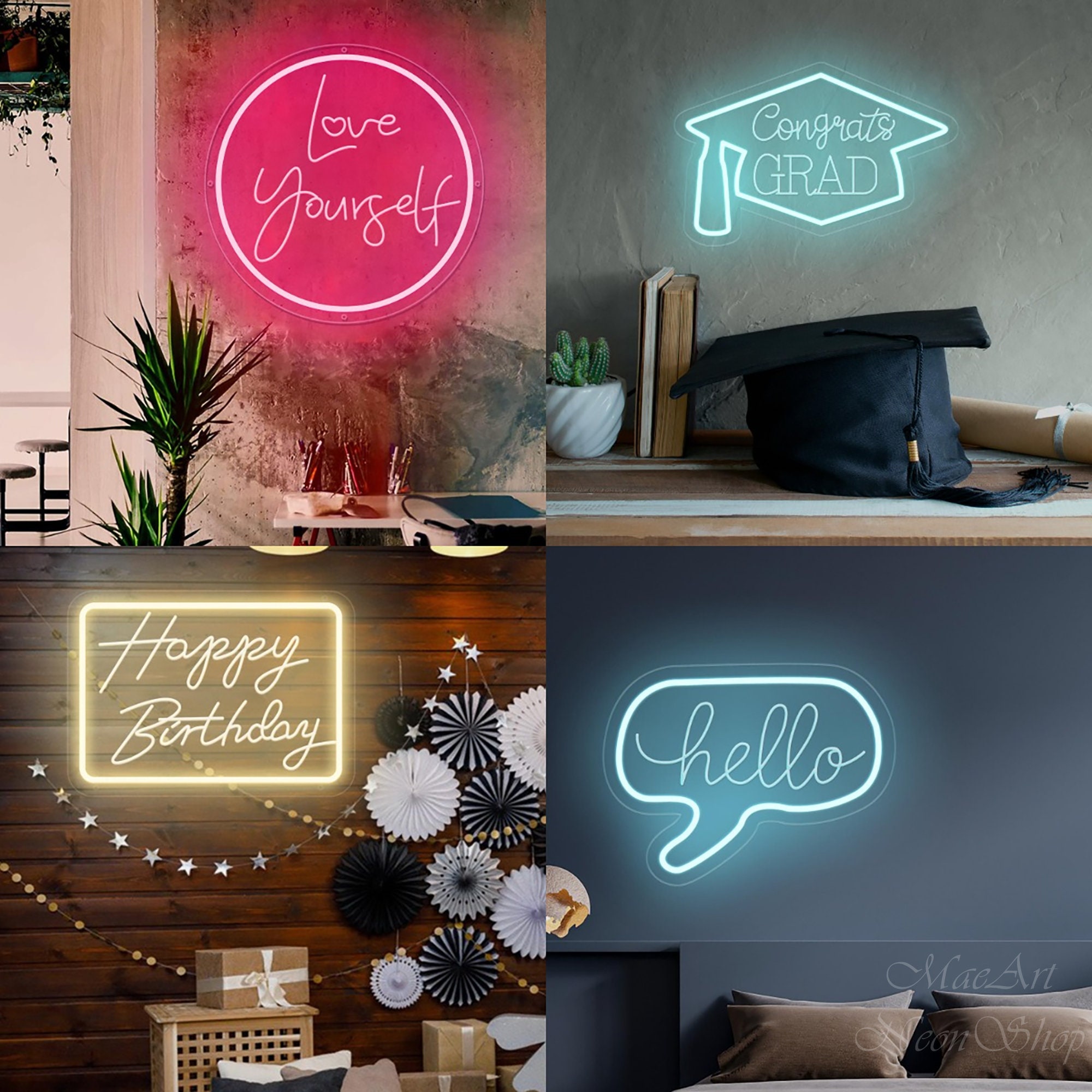 3D Engrave Art Sign Neon Signs Mini Neon Sign USB Led Etsy