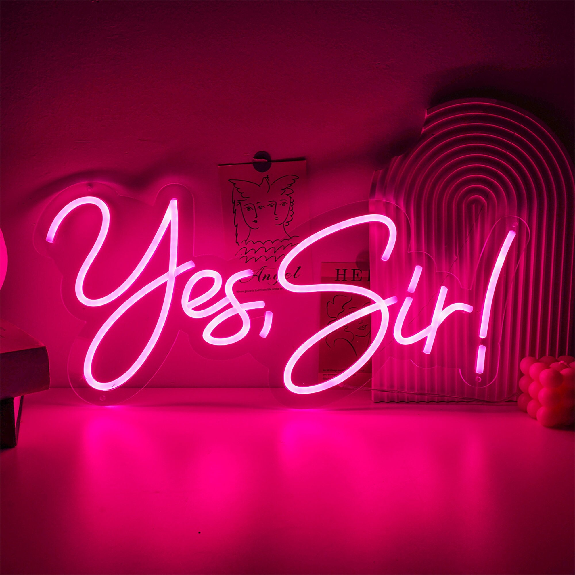 Yes Sir Neon Sign Custom Neon Sign Home Decor Wall Decor - Etsy