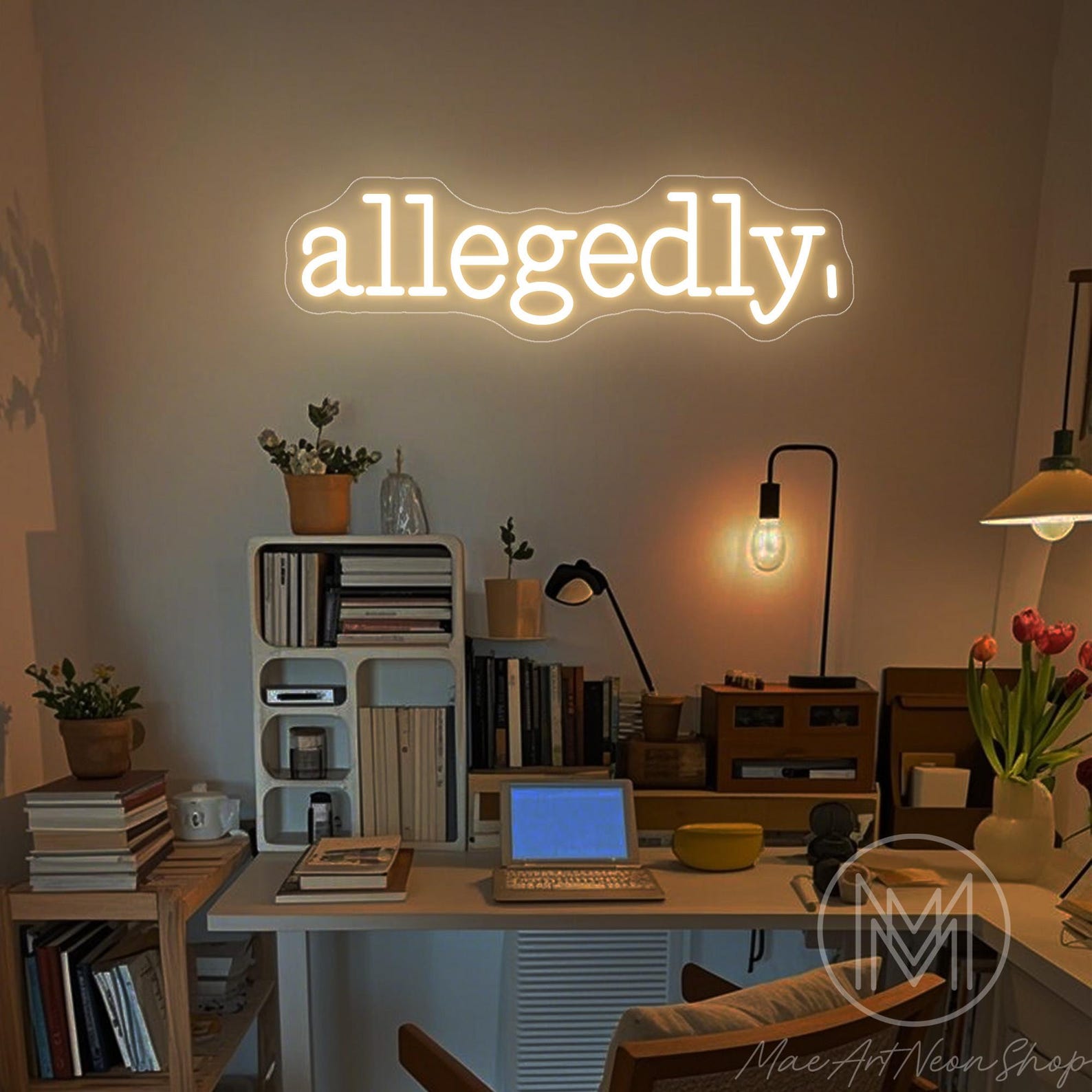Allegedly Neon Sign,classroom Neon Decor,funny Attorney Decor,gifts for ...