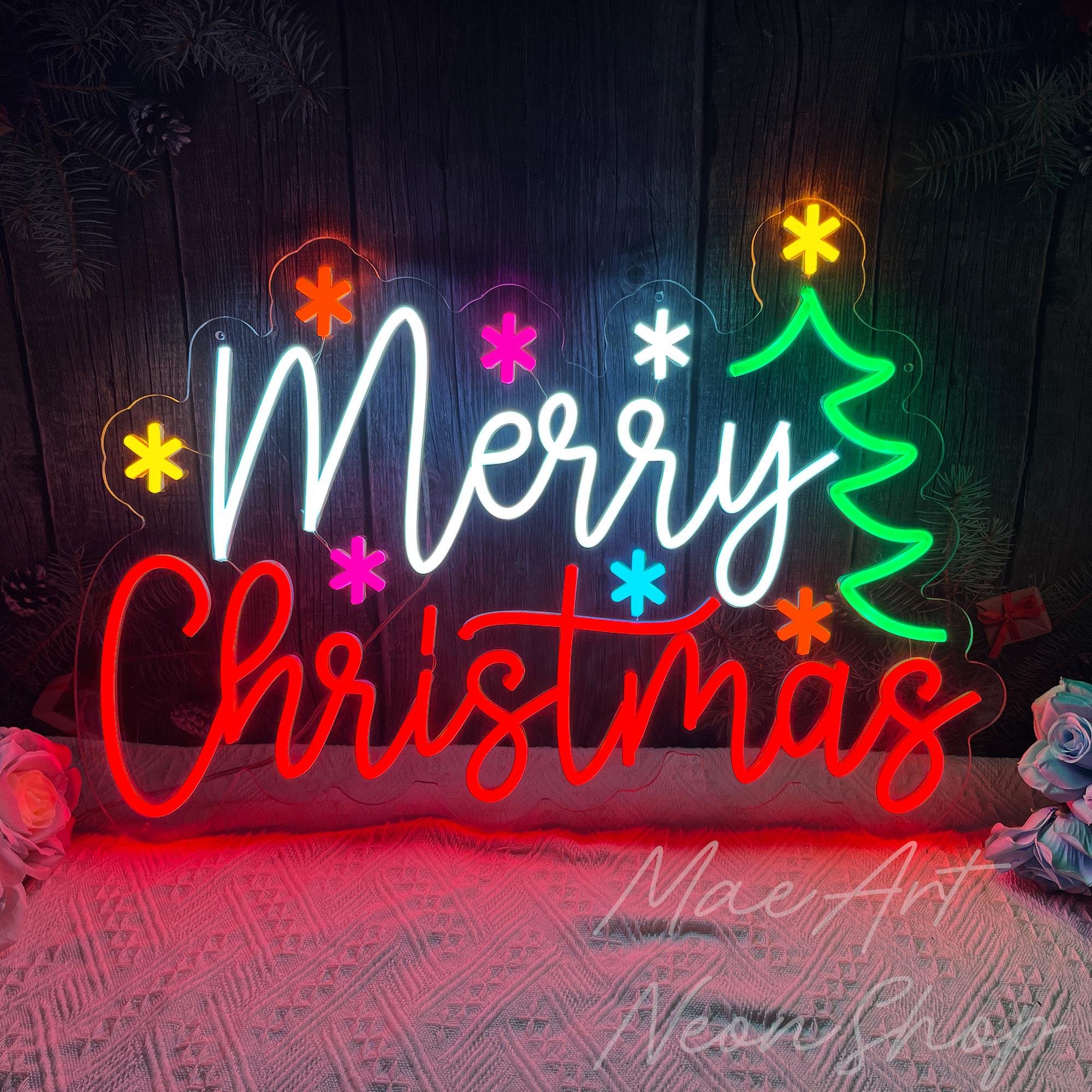 Merry Christmas Neon Sign, Led Christmas Lights, Christmas Wall Decor, Christmas Party Decoration, Xmas Gifts, Christmas Gift, Holiday Decor