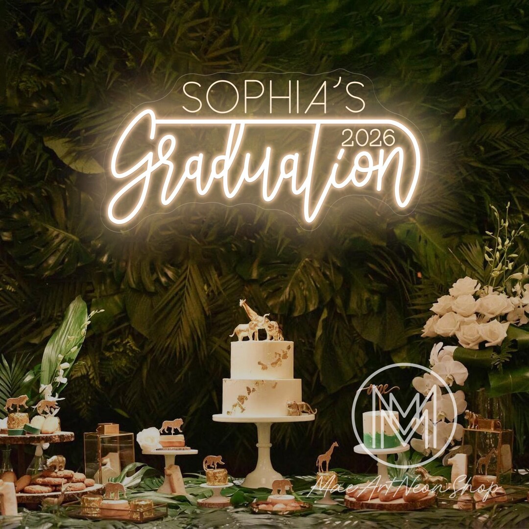 Custom Graduation Neon Sign Name Sign for Graduation Party Decor ...