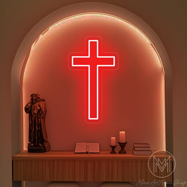 Faith Cross Neon Sign, Religious Neon Sign, Led Cross Sign, Cross Jesus Decor,  Jesus Neon Sign, Christian Decor, Faith Based Decor