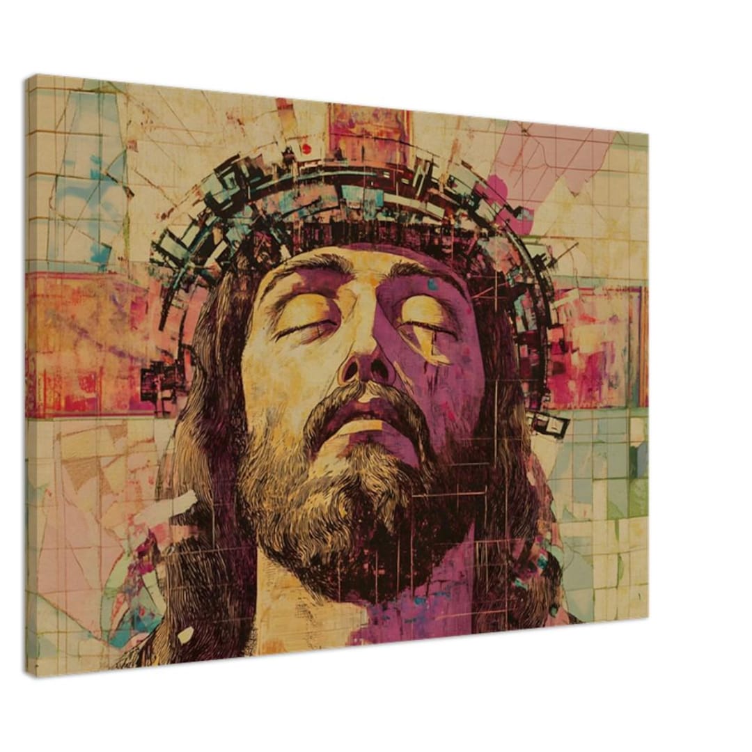 Jesus Crown of Thorns - Contemporary Christian Canvas Art | Spiritual ...