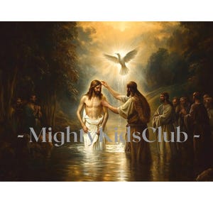 The Baptism of Jesus by John the Baptist - Spiritual Museum-grade Art ...
