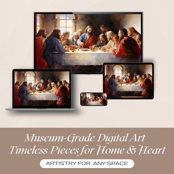 Sacred Covenant - The Blessing at the Last Supper - Museum-Grade Art Bundle - 3 PNG Files - Matthew 26:26-28