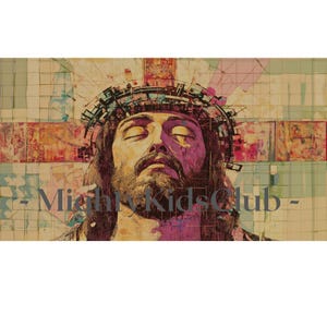Jesus Crown of Thorns - Modern Museum-Grade Christian Art | Instant Digital Download
