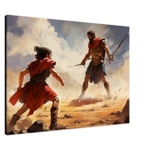 David and Goliath - Museum-Grade Canvas Art