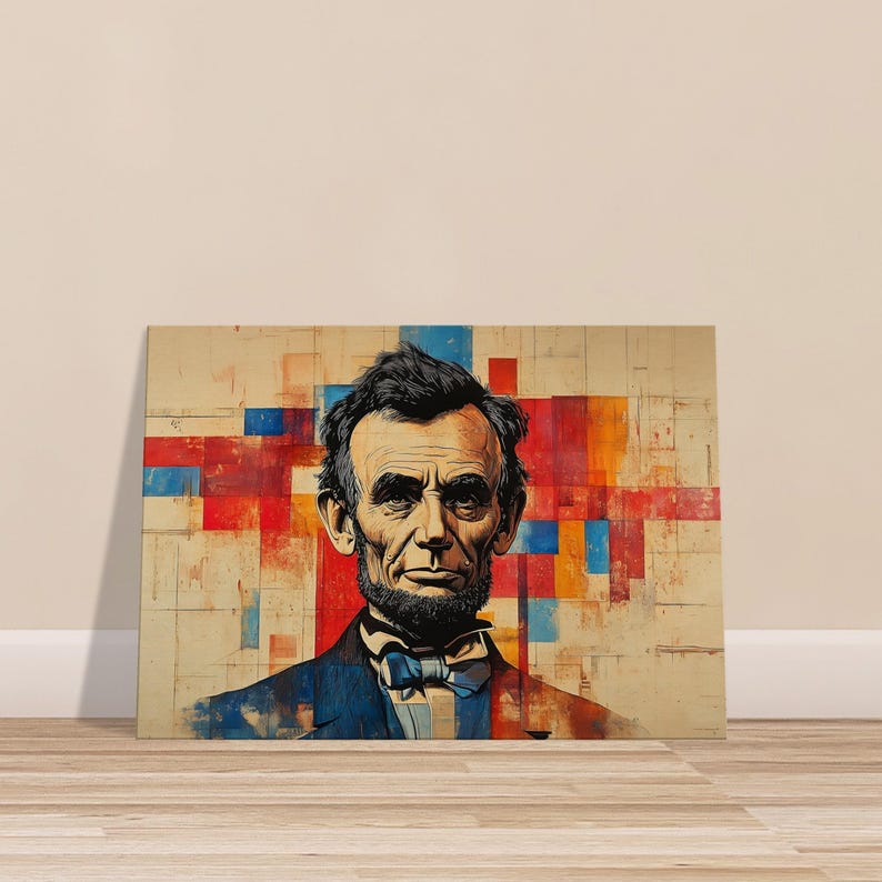 Abraham Lincoln Pop Art - Iconic Historical Museum-grade Canvas Art ...