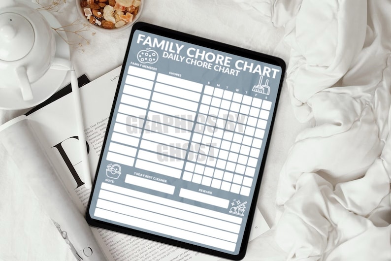 Family Chore Chart digital &amp; Printable - Etsy