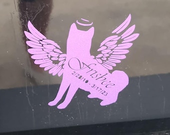 Jeep Dog Memorial Sticker – Personalized Pet Loss Decal