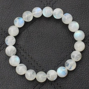 Bracelets Rainbow Moonstone Stretch Bracelets gift for her/him,Healing Crystal Bracelet,Beaded Bracelet Handmade Round Beads,Unisex Bracelet