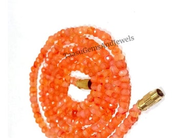 Facettierte Karneol-Halskette - Handgefertigter Edelstein-Choker