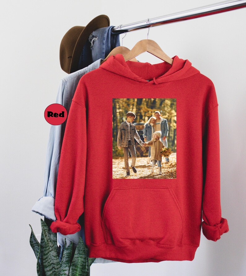 Custom Photo Hoodie, Personalized Girlfriend Boyfriend Sweatshirt, Vintage Custom Face Hoodie, Custom Image Outfit, Custom Birthday Gifts image 4