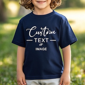 Custom Text Youth Shirt, Personalized Toddler Tee, Customized Text Youth T-Shirt, Your Text Youth Shirts, Custom Youth T-Shirts