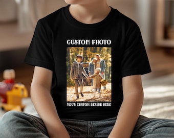 Custom Photo Youth T-Shirt, Personalized Family Photo Toddler Shirt, Custom Image Shirt, Personalized Shirt For Kids, Custom Photo Youth Tee