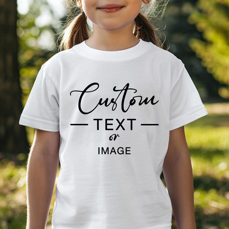 Custom Text Youth Shirt, Personalized Toddler Tee, Customized Text Youth T-Shirt, Your Text Youth Shirts, Custom Youth T-Shirts bild 3