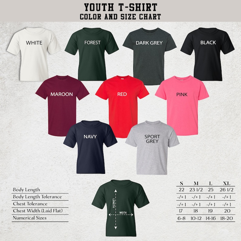 Custom Text Youth Shirt, Personalized Toddler Tee, Customized Text Youth T-Shirt, Your Text Youth Shirts, Custom Youth T-Shirts bild 8