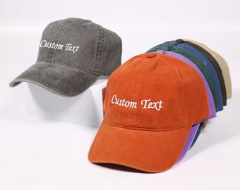 Custom Embroidered Hat with Personalized Text, Your Text Here, Cool Quote Cap, Vintage Baseball Hat, Custom Trucker Hat, Custom Dad Cap