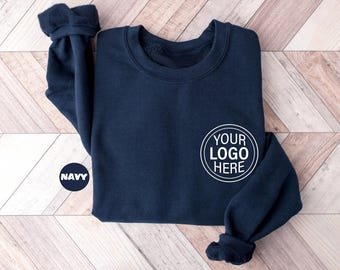 Custom Your Logo Here Sweatshirt, Business Logo Pocket Outfit, Personalized Company Logo Hoodie, Sports Team Logo Clothing, School Logo Gift