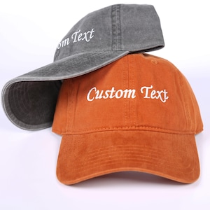Custom Personalized Text Embroidered Hat, Your Text Here, Business Merch, Vintage Baseball Hat, Custom Trucker Hat, Personalized Gift