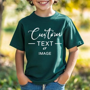 Custom Text Youth Shirt, Personalized Toddler Tee, Customized Text Youth T-Shirt, Your Text Youth Shirts, Custom Youth T-Shirts bild 2