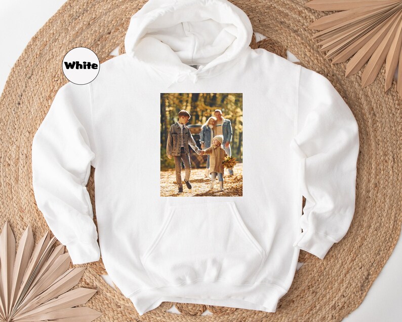 Custom Photo Hoodie, Personalized Girlfriend Boyfriend Sweatshirt, Vintage Custom Face Hoodie, Custom Image Outfit, Custom Birthday Gifts image 2