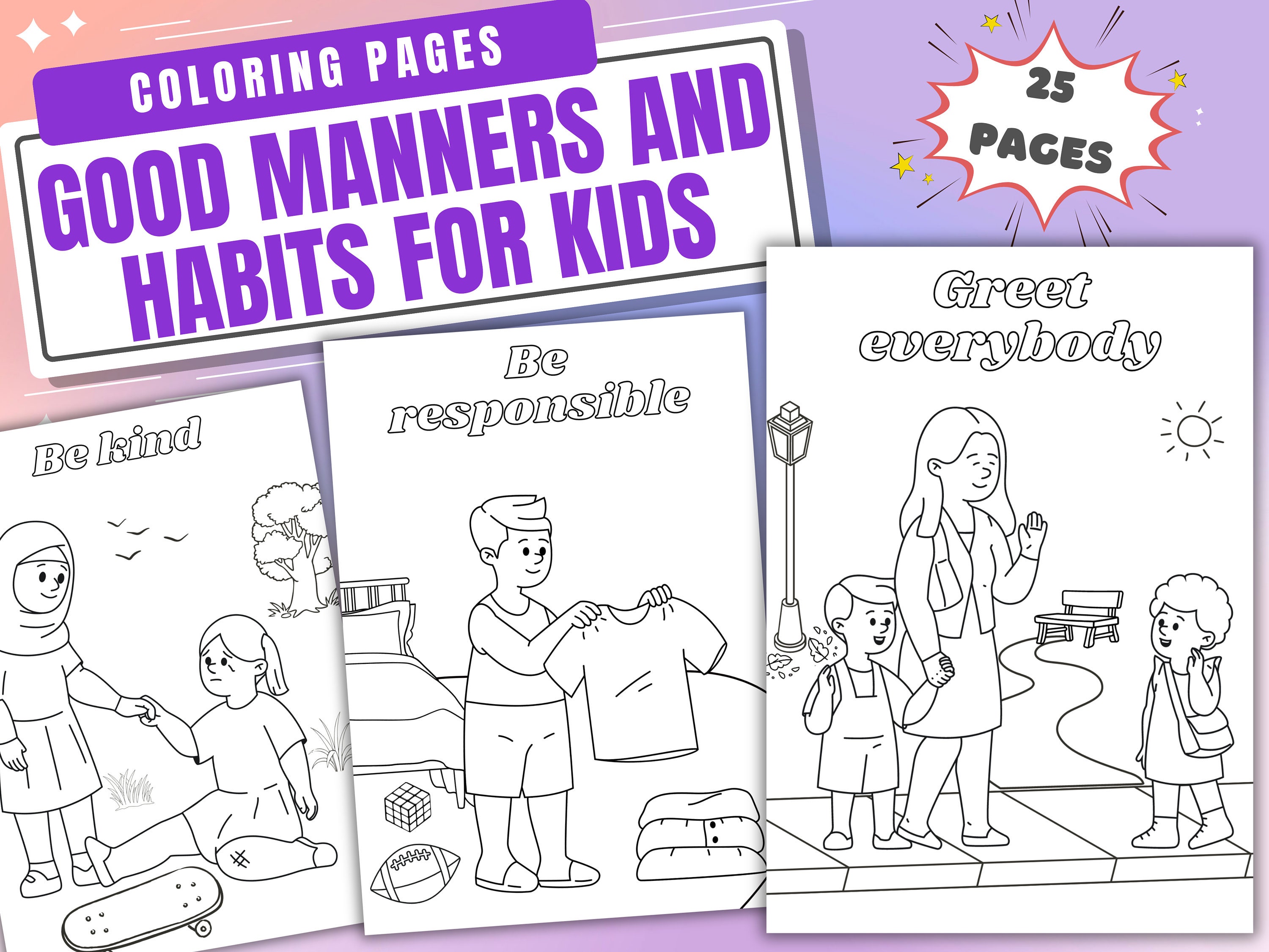 Manners Coloring Pages For Kids