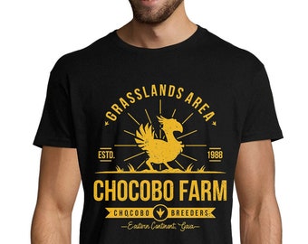 Final Fantasy Grasslands Area Chocobo Farm Chocobo Breeders Eastern Continent Gaia Unisex Men's Cotton T-Shirt
