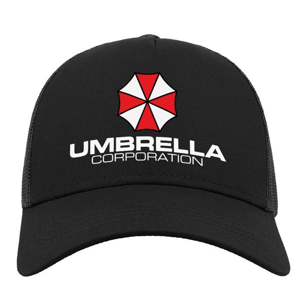 Resident Evil Umbrella Corporation Logo Flaches Visier Snapback Hut Trucker Cap