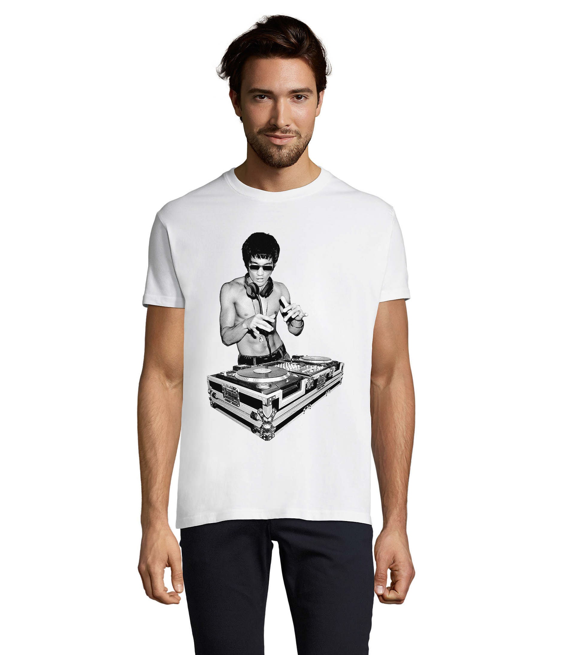 Discover Dj Bruce Lee Vinyl Player Retro T-Shirts