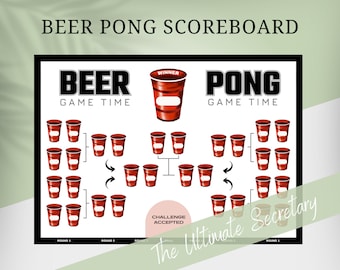 Beer Pong Scoreboard - Herausforderung angenommen Partyspiele
