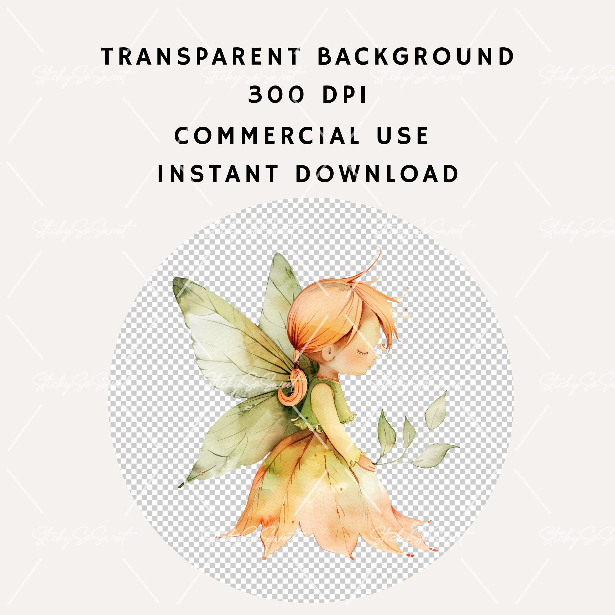 Watercolor Fairy Clipart Bundle | Cute Fantasy PNG (commercial Use) - Etsy