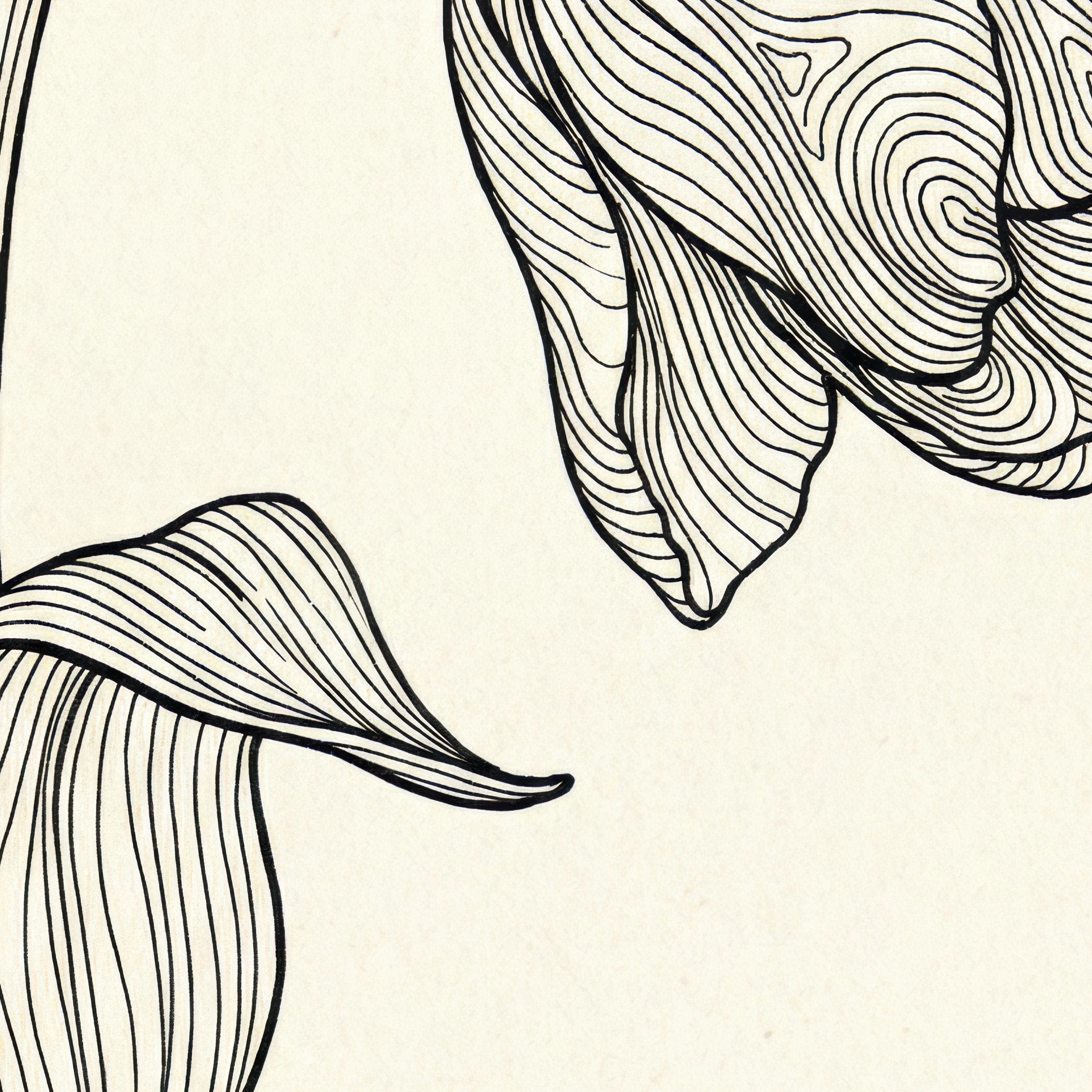 Tulip Wall Art | Linear Flower Drawing | Minimalist Floral Print ...