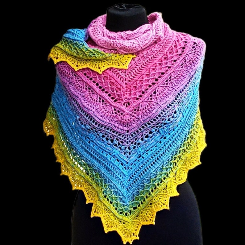 Wzór Pdf na chustę szydełkową SOKRACJA/ SOKRACJA shawl pattern zdjęcie 6