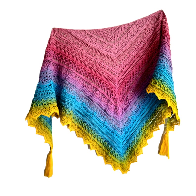 Wzór Pdf na chustę szydełkową SOKRACJA/ SOKRACJA shawl pattern zdjęcie 3