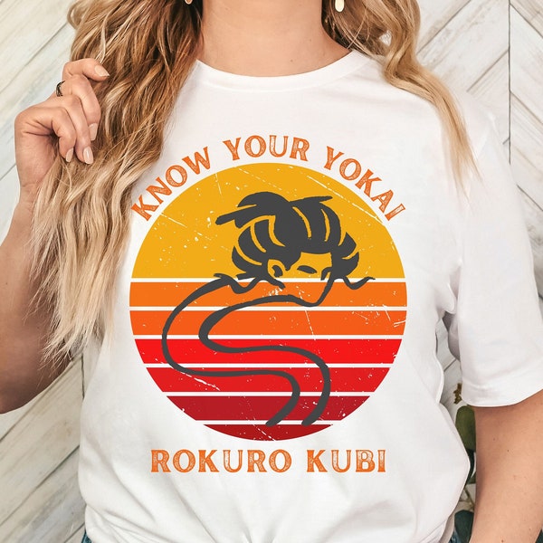 Yokai T-Shirt | Know Your Yokai - Rokuro Kubi T-Shirt | Rokuro Kubi | Snake-Necked Woman | Japanese Monsters T-Shirt | Japanese Folklore