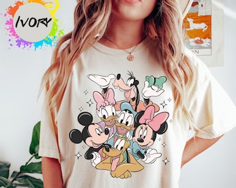 Disney Comfort Colors Mickey and Friends Shirt, Minnie Donald Daisy Goofy Pluto Shirt, Disney Family Shirt, Disneyland, Disneyworld2025 Trip