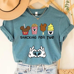 Disney Vacation Shirt, Snacking For Two Pregnancy Announcement Shirt, Disney Shirts For Women, Funny Mom to be T-shirt