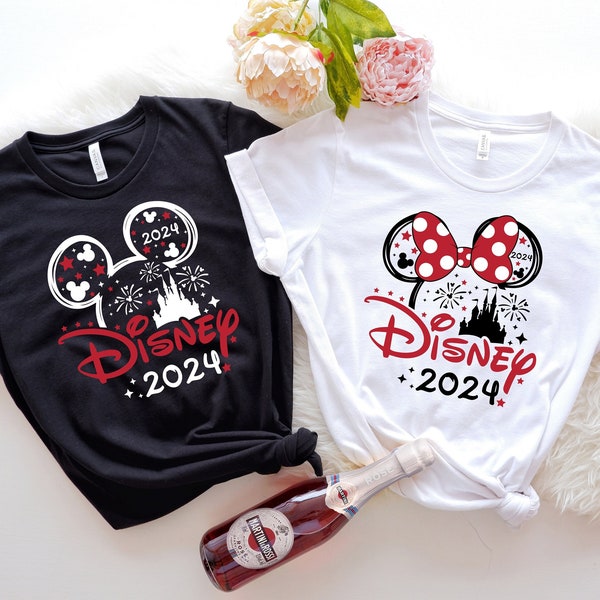Disney 2024 Family Trip Shirt, Mickey Minnie Family Vacation Shirt, Family Disneyland Shirt, Disneyworld Shirt, Matching Family Shirt