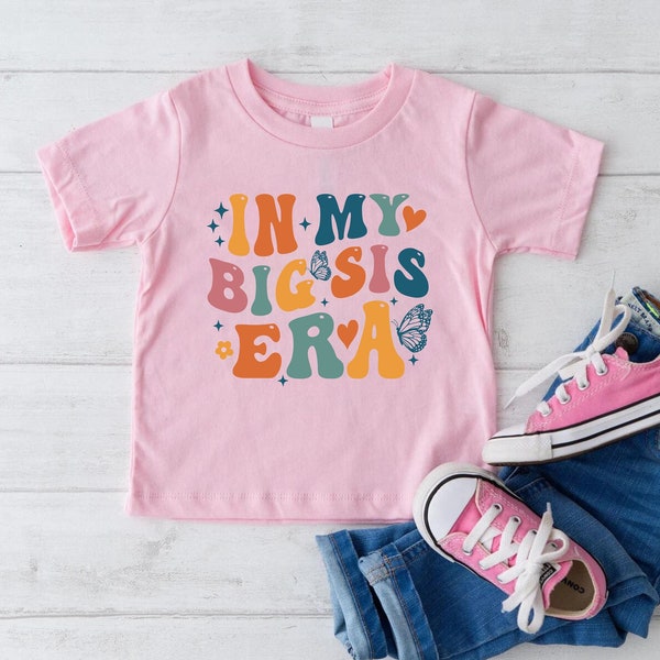 Retro Big Sister Shirt - In My Big Sis Era Toddler Shirt - Cute Retro Big Sis Kids Shirt - Trendy Kid Shirt, Concert Kid Shirt