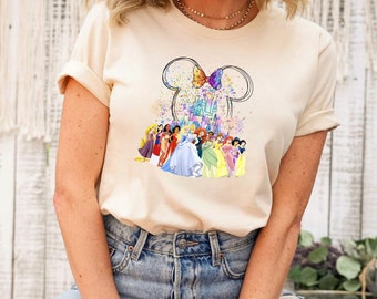 Disney Princess Castle Shirt, Disney Vacation Shirt, Disney Watercolor Tee, Disney Girls Trip, Disney Castle