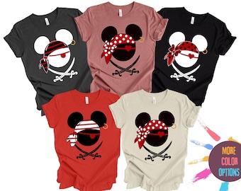 Custom Disney Pirates Family Shirts, Disney Pirates of Caribbean Shirt, Pirate Tshirt, Pirate's Life, Mickey and Minnie Disney Cruise Shirt