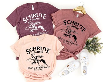 Schrute Farms Shirt, The Office, Schrute Farms, Bed and Breakfast Shirt, est 1812, the office tv show, Michael Scott, Dwight Schrute,schrute