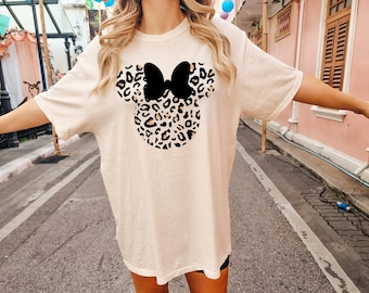 Leopard print Minnie shirt, Animal Kingdom shirt, women's Disney shirt, animal print Minnie women's shirt, unisex fit