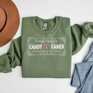 Retro Christmas Sweatshirt, Kringle Candy Co. Shirt, Christmas Candy Sweatshirt, Candy Cane Shirt, Christmas Crewneck Sweatshirt, Xmas Tee
