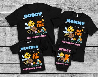 Bee Birthday Family Shirts, Matching Family Birthday Shirts, Bee Birthday Girl Shirt, Mommy Daddy Birthday Tee, Abejita Birthday shirt