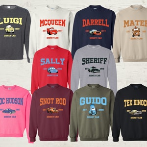 Cars Movie Fun Sweatshirts, Birthday Gift for Disney Fan, Disney Family Trip Shirt, Lightning Mcqueen Sweatshirt