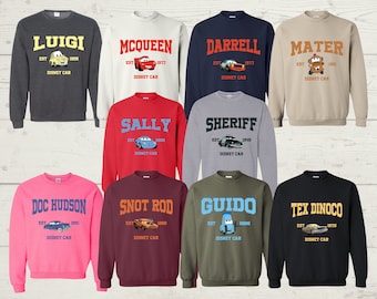 Cars Movie Fun Sweatshirts, Birthday Gift for Disney Fan, Disney Family Trip Shirt, Lightning Mcqueen Sweatshirt